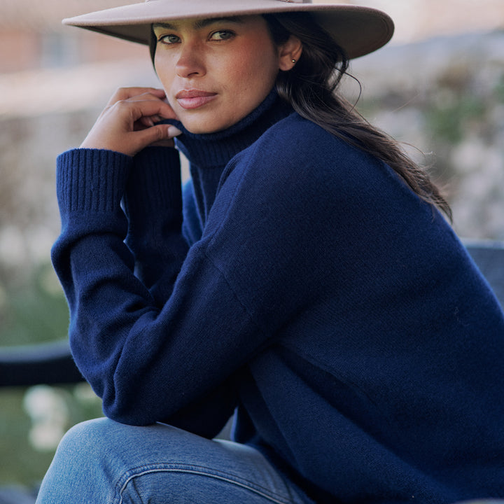 Hicks & Brown Ladies Sophia Roll Neck Jumper