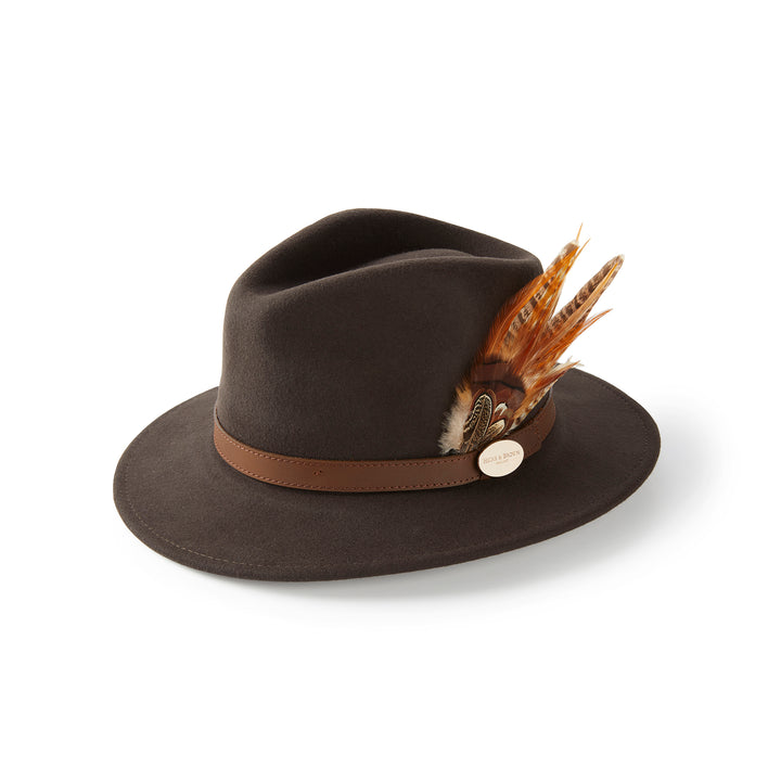 Hicks & Brown Childs Suffolk Fedora Bronze Side Feather