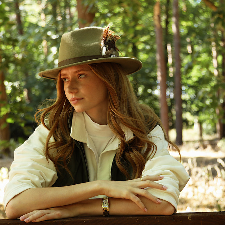 Hicks & Brown Suffolk Fedora Bronze Feather