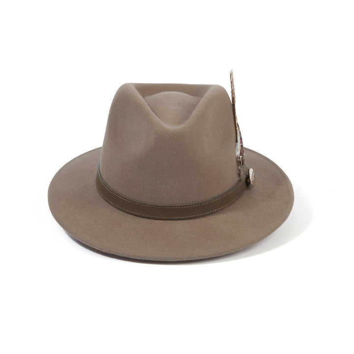 Hicks & Brown Suffolk Fedora Bronze Side Feather