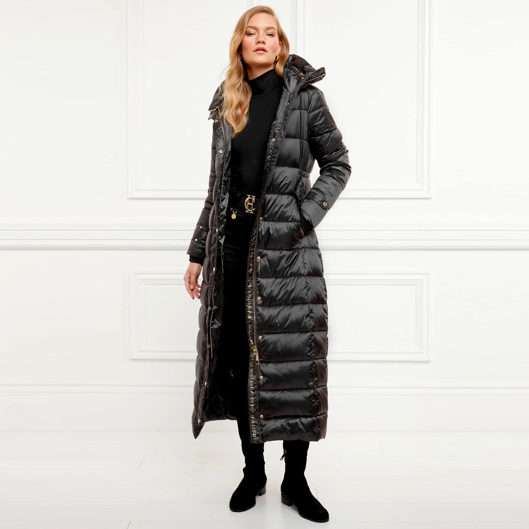 Holland Cooper Ladies The Arosa Longline Coat#black