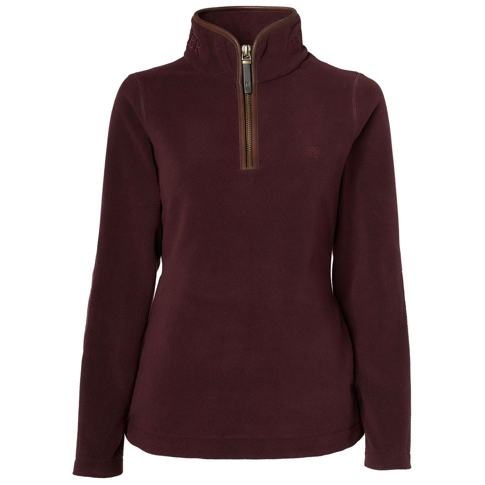 Holland Cooper Ladies Country Fleece Half Zip#Mulberry