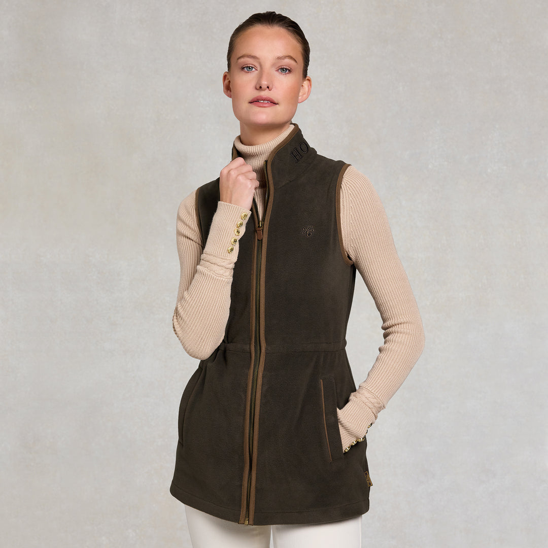 Holland Cooper Ladies Country Longline Fleece Gilet