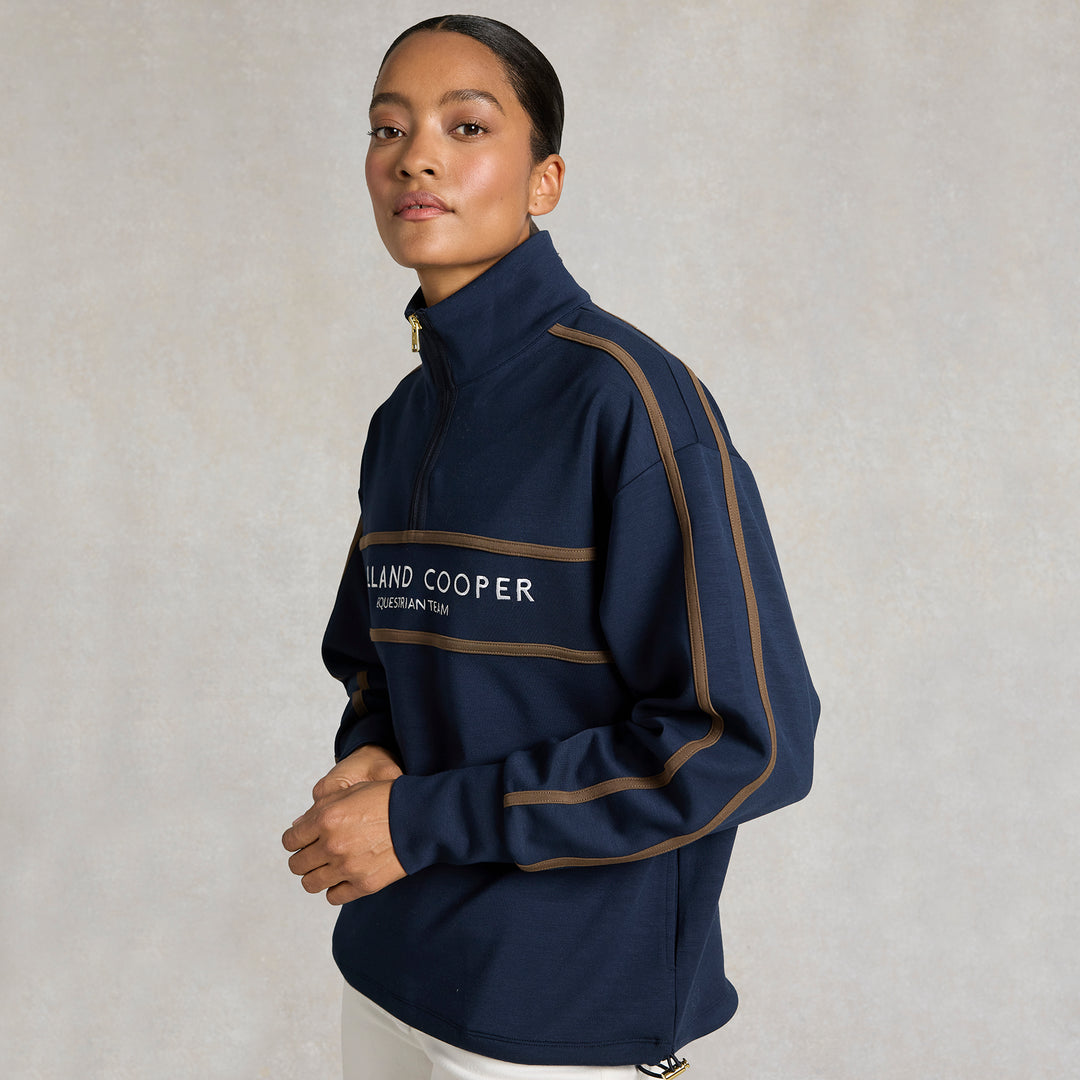 Holland Cooper Ladies Equestrian Quarter Zip Neck Sweat