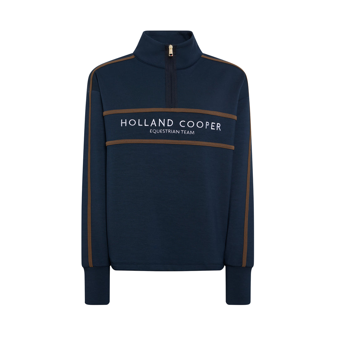 Holland Cooper Ladies Equestrian Quarter Zip Neck Sweat