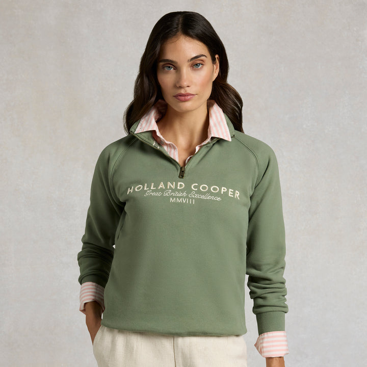 Holland Cooper Ladies Sporting Goods Zip Henley