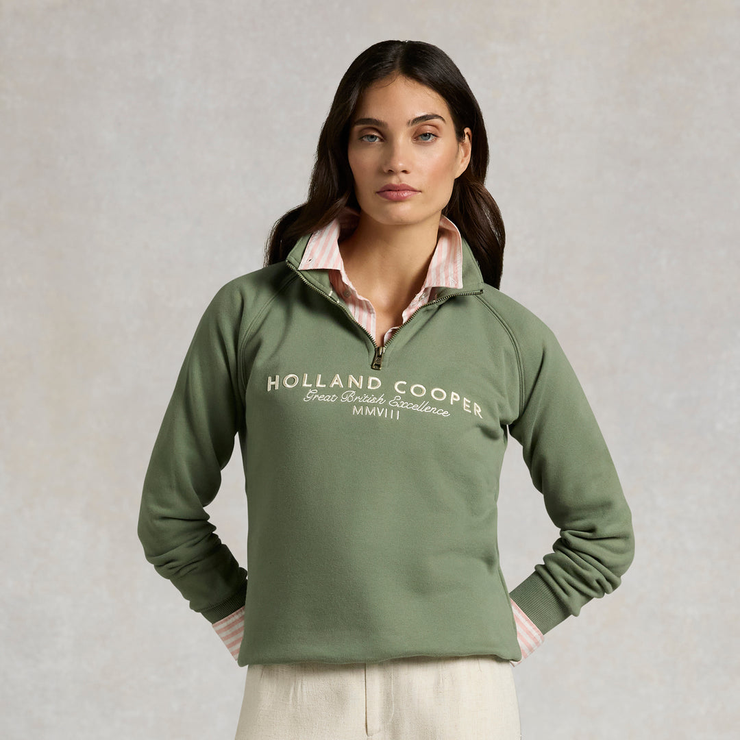 Holland Cooper Ladies Sporting Goods Zip Henley