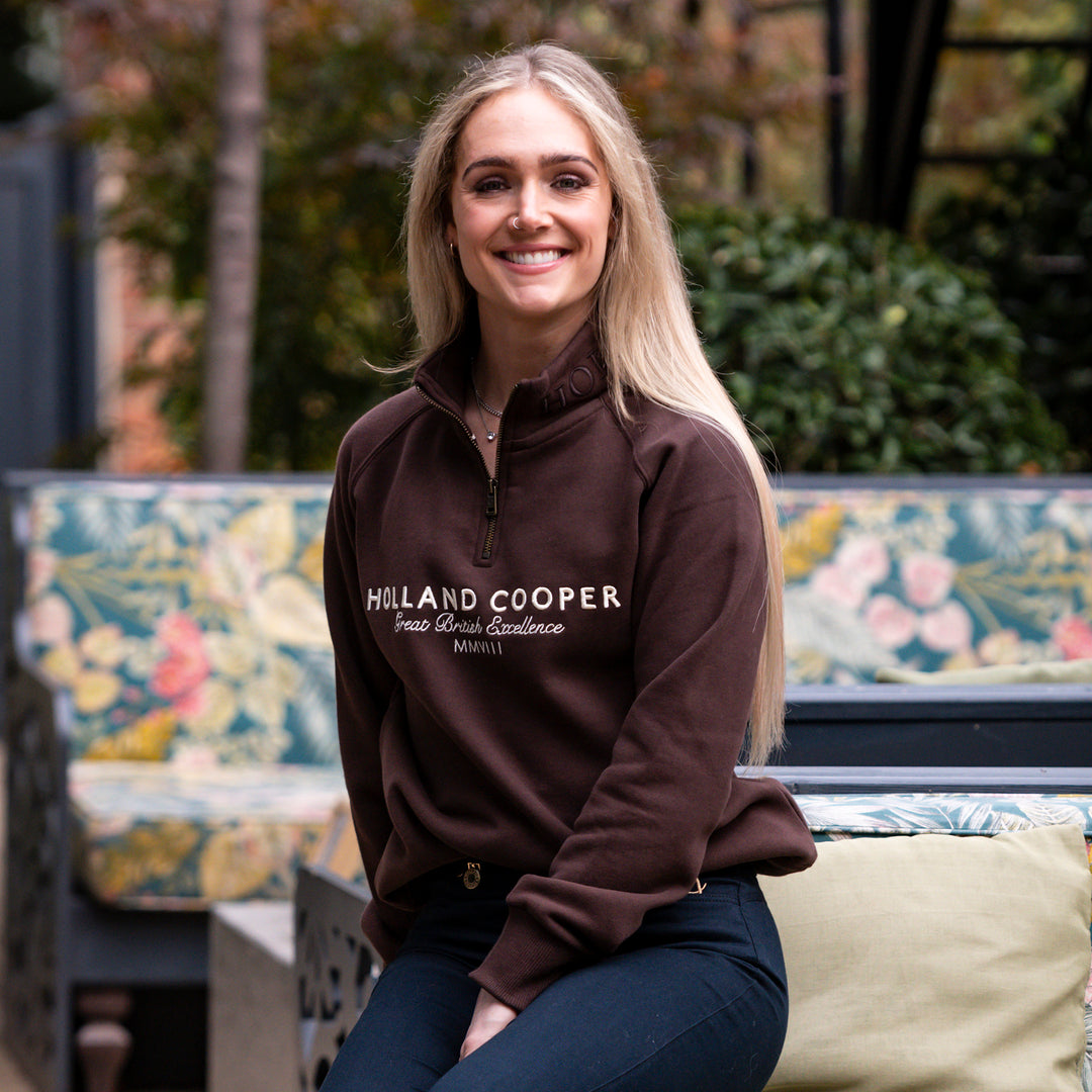 Holland Cooper Ladies Sporting Goods Zip Henley