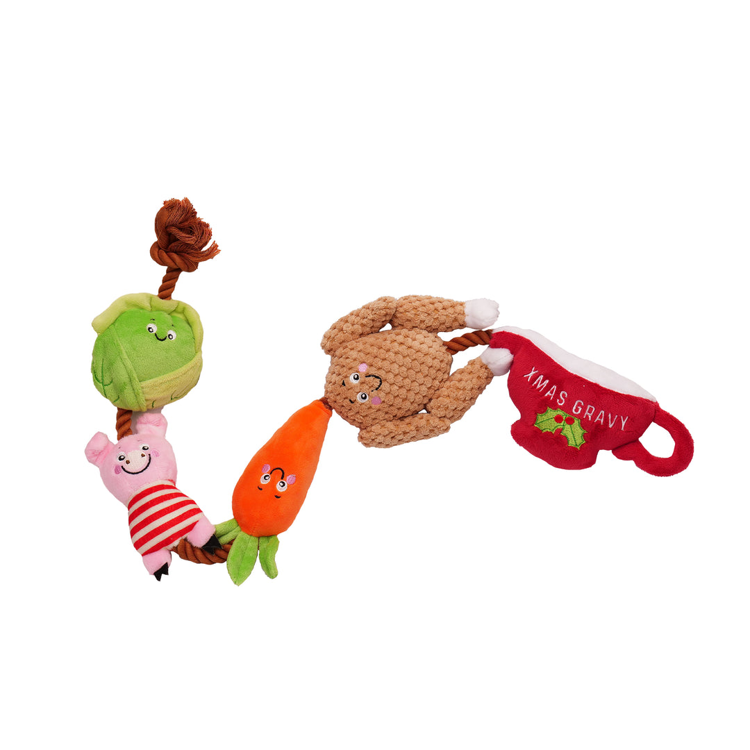 House of Paws Christmas Dinner Rope Dog Toy