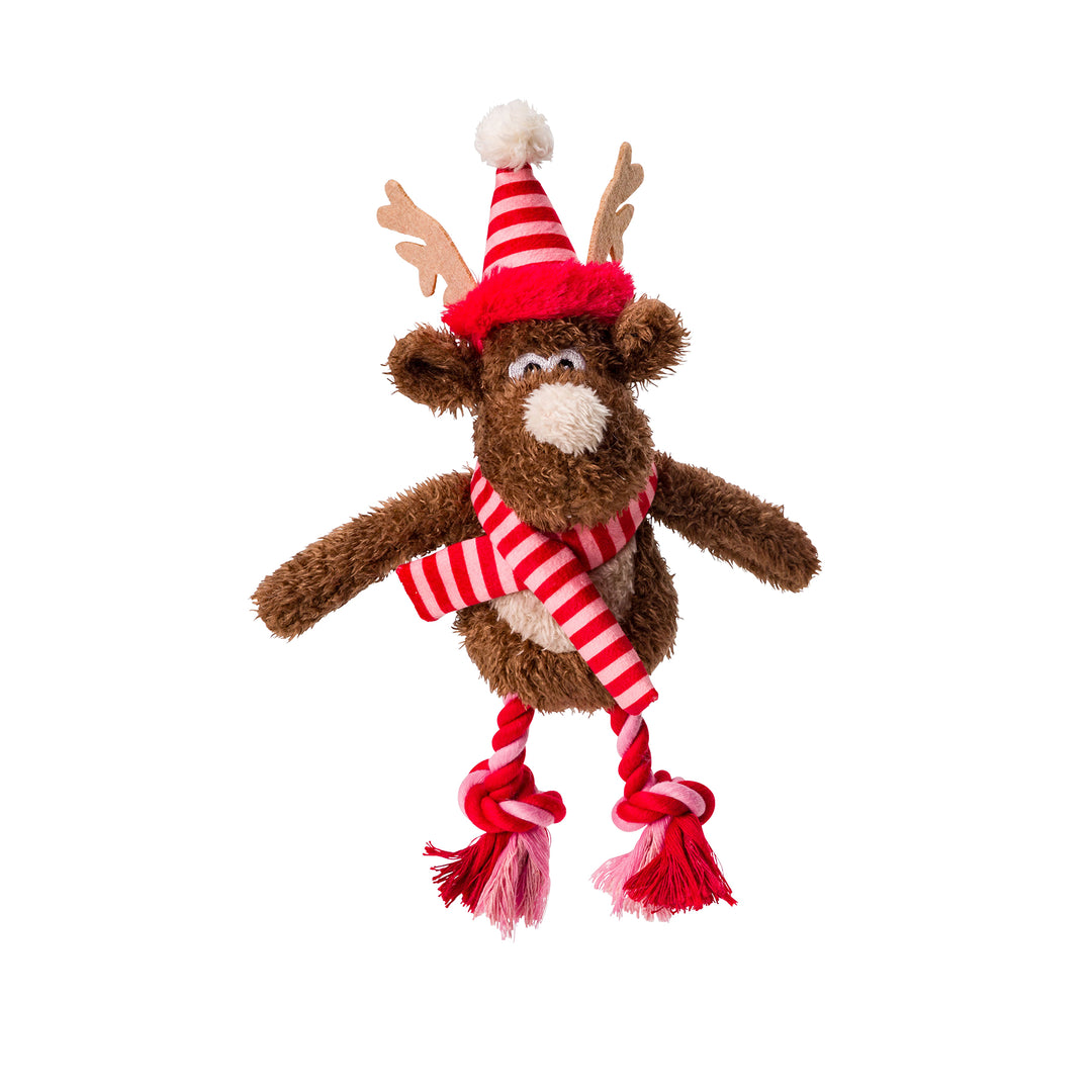 House of Paws Merry & Bright Reindeer Dog Toy