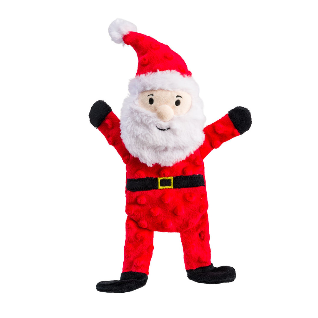 House of Paws Santa Crinkle Flattie Dog Toy