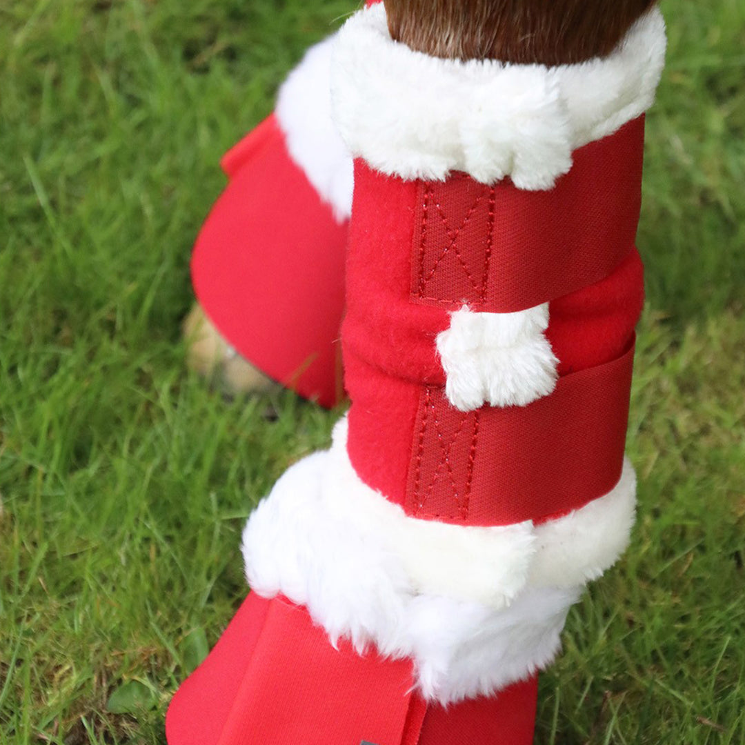Hy Equestrian Christmas Santa Horse Leg Wraps