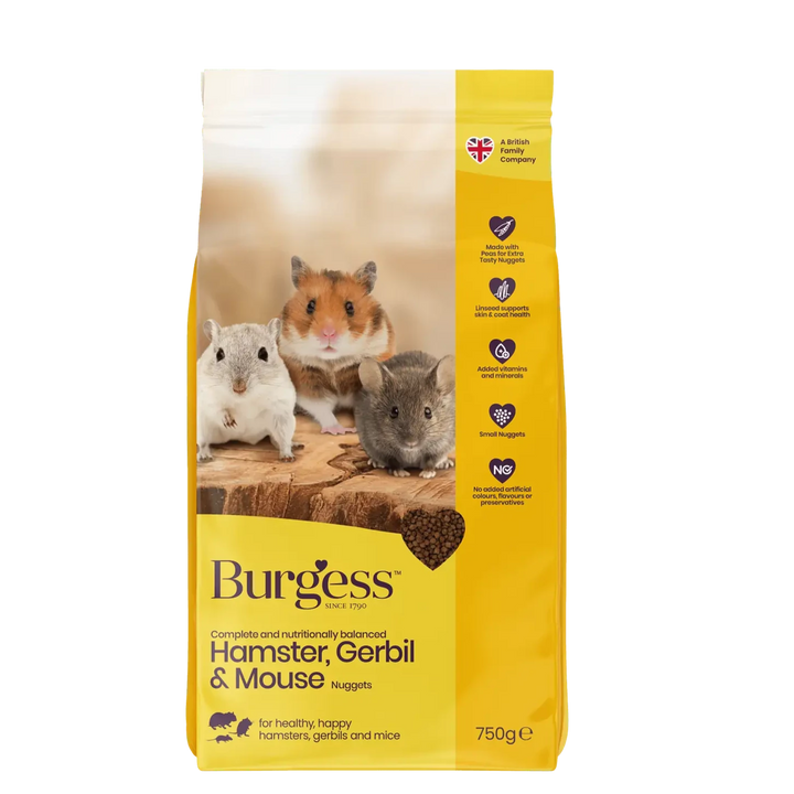 Burgess Hamster Gerbil & Mouse Food 750g