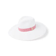 Hicks & Brown Pebmarsh Extra Wide Brim Fedora Pink Aztec Ribbon