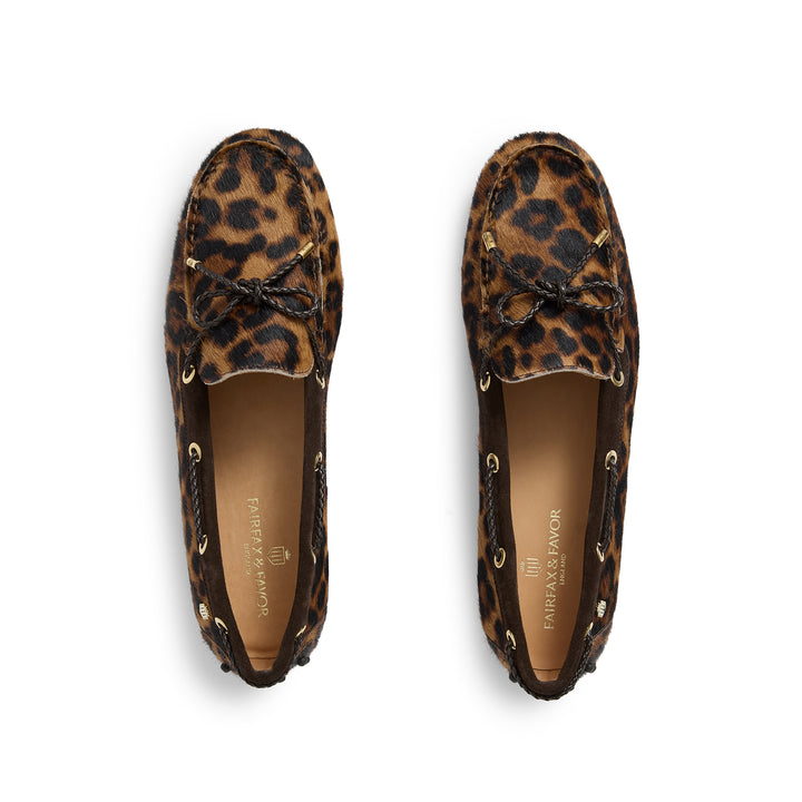 Fairfax & Favor Ladies Henley Shoes - Leopard Haircalf