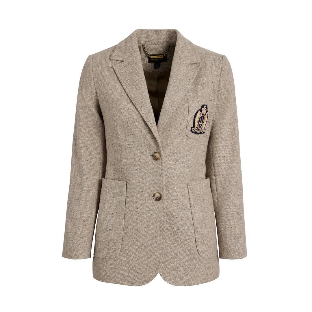 Fairfax & Favor Ladies The Henrietta Single Breasted Herringbone Blazer