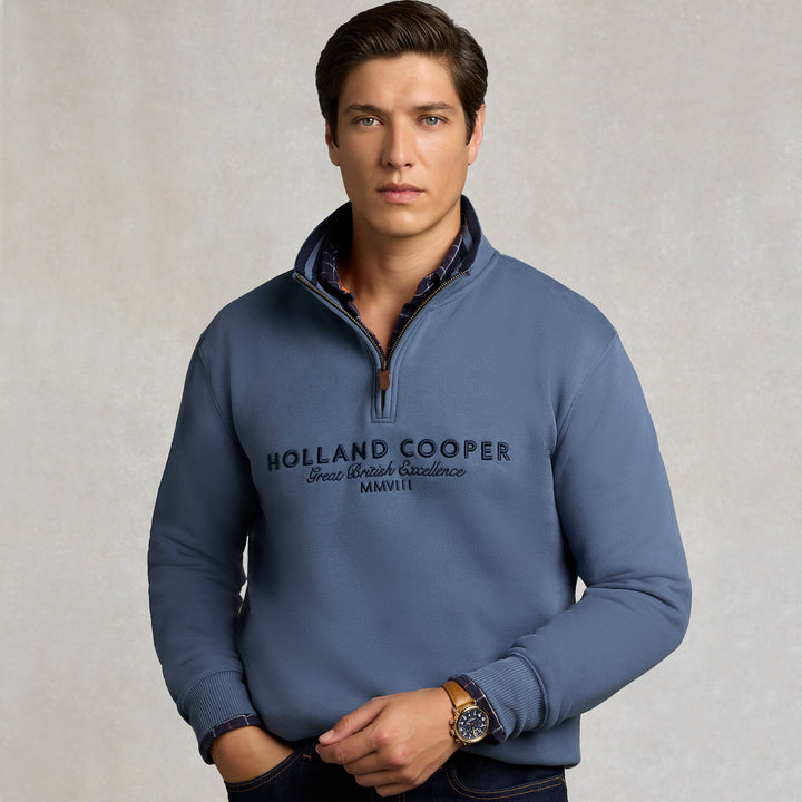 Holland Cooper Mens Heritage Quarter Zip Sweat