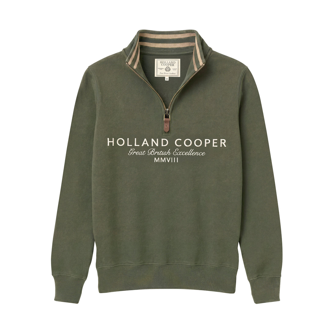 Holland Cooper Mens Heritage Quarter Zip Sweat