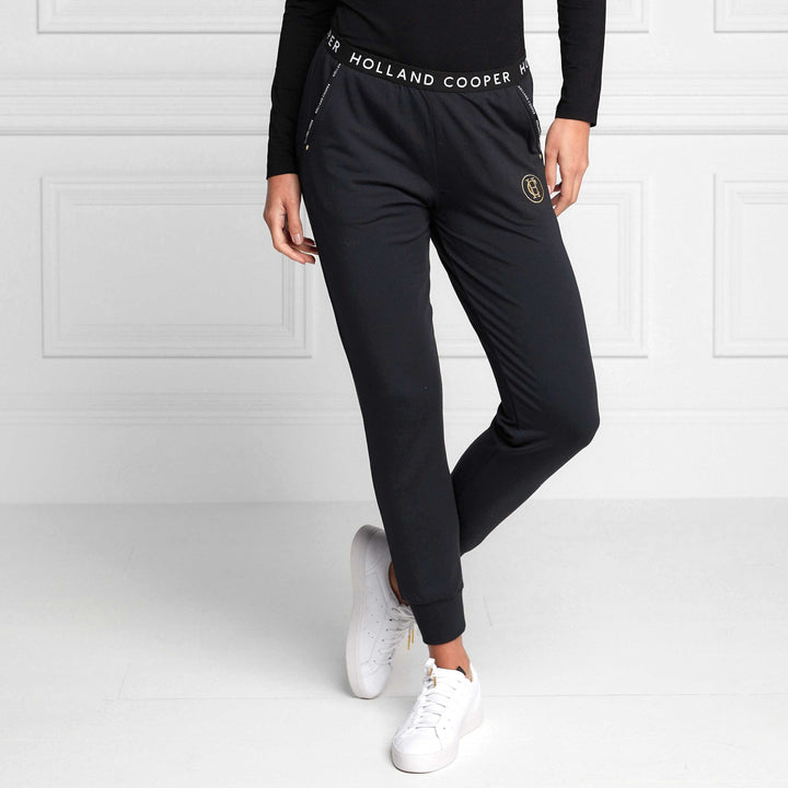 The Holland Cooper Ladies Lounge Jogger in Black#Black
