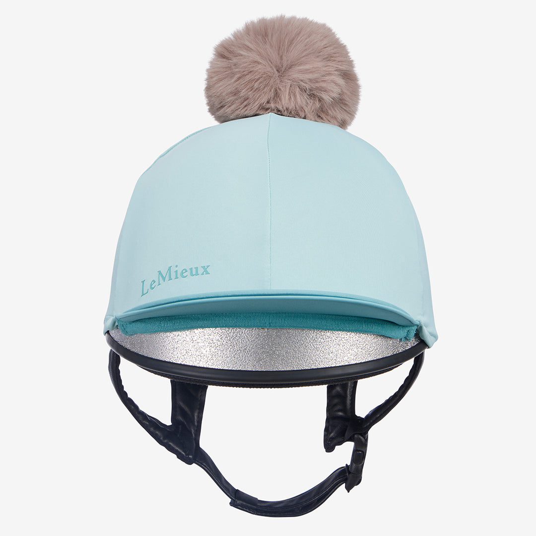 LeMieux Pom Hat Silk - Aqua/Lagoon