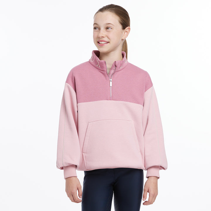 LeMieux Young Rider Kate Quarter Zip Sweat - Blossom