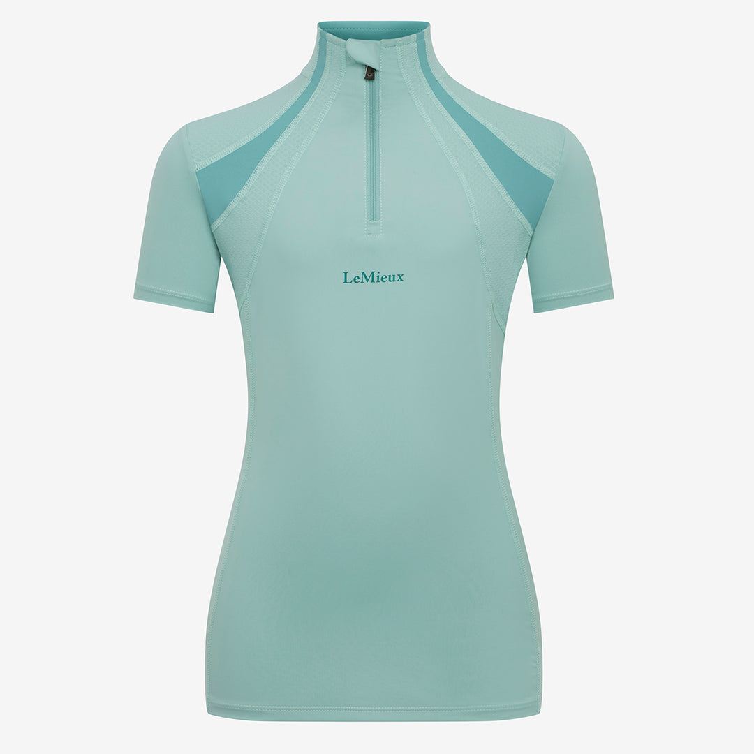 LeMieux Young Rider Mia Mesh Short Sleeve Base Layer - Aqua