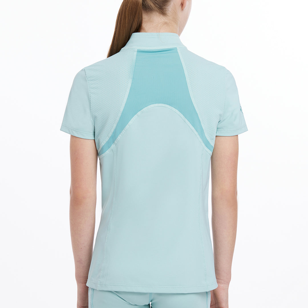 LeMieux Young Rider Mia Mesh Short Sleeve Base Layer - Aqua