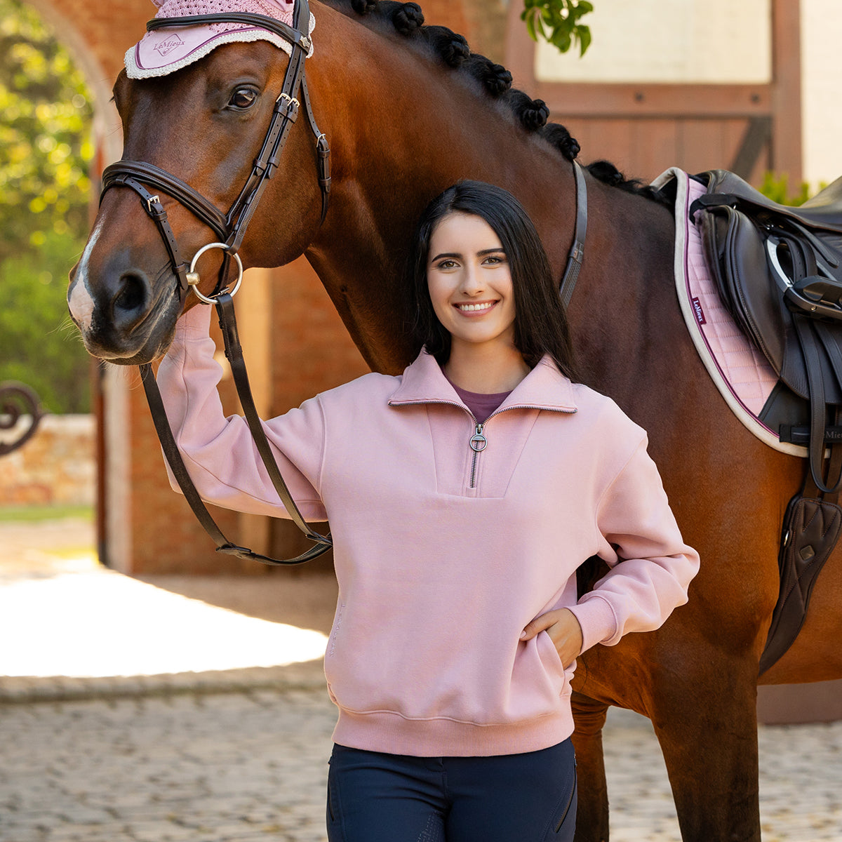 LeMieux Ladies Keira Sweat - Blossom - Blossom | Millbry Hill