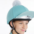 LeMieux Pom Hat Silk - Aqua/Lagoon