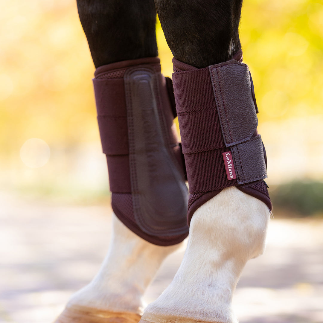 LeMieux Arika Mesh Brushing Boots Damson