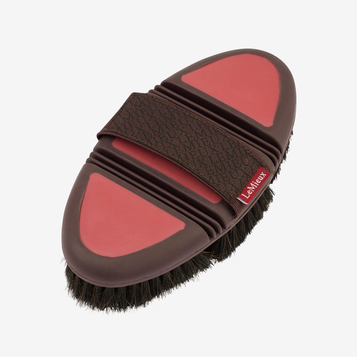 LeMieux Flexi Horse Hair Body Brush Cranberry