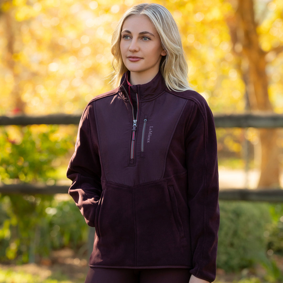 LeMieux Ladies Clara Hybrid Fleece Damson