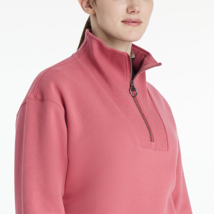 LeMieux Ladies Keira Quarter Zip Sweat Cranberry