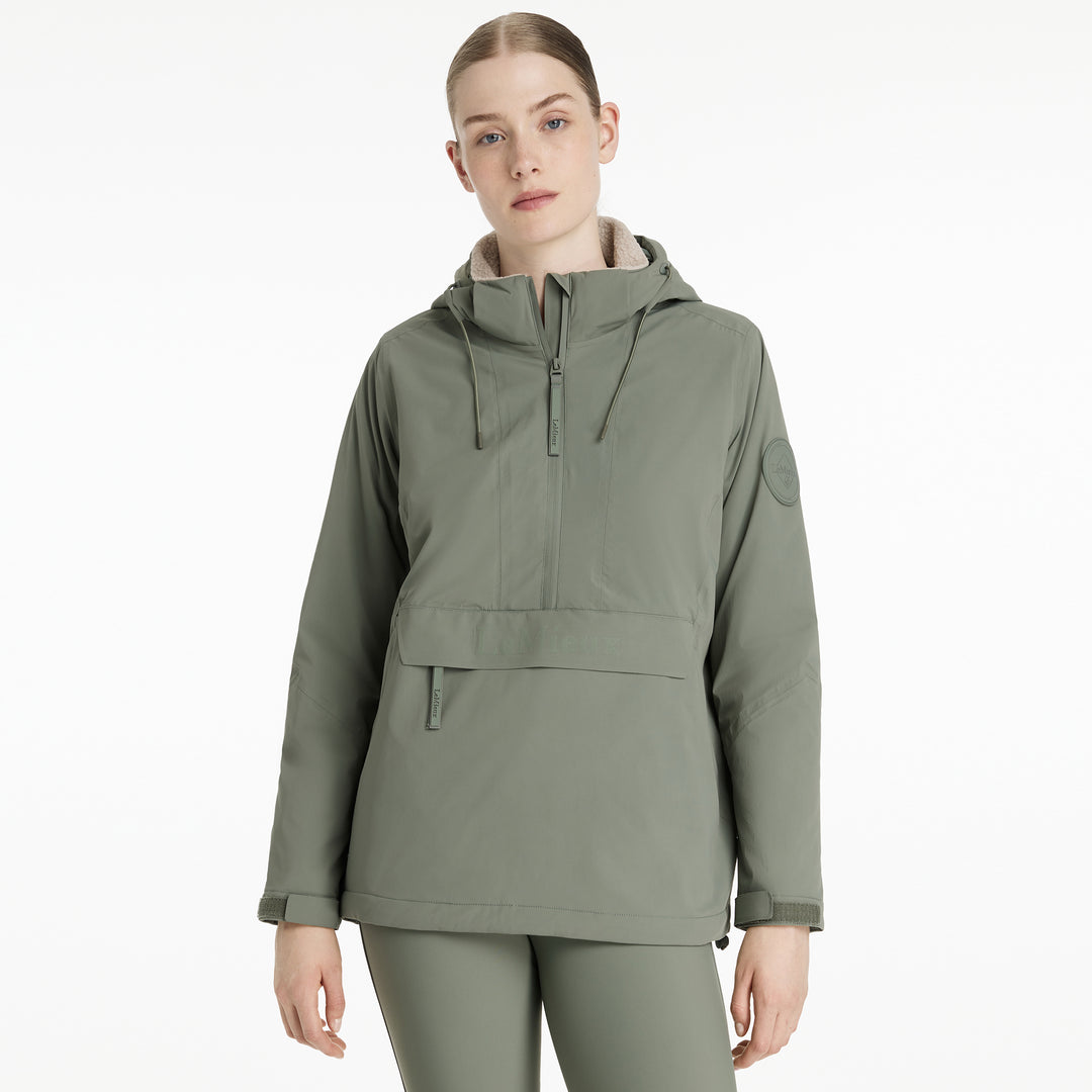 LeMieux Ladies Phoebe Half Zip Waterproof Anorak - Rosemary