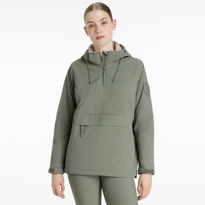 LeMieux Ladies Phoebe Half Zip Waterproof Anorak - Rosemary