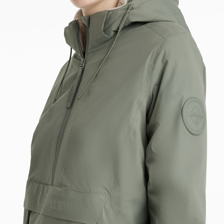 LeMieux Ladies Phoebe Half Zip Waterproof Anorak - Rosemary