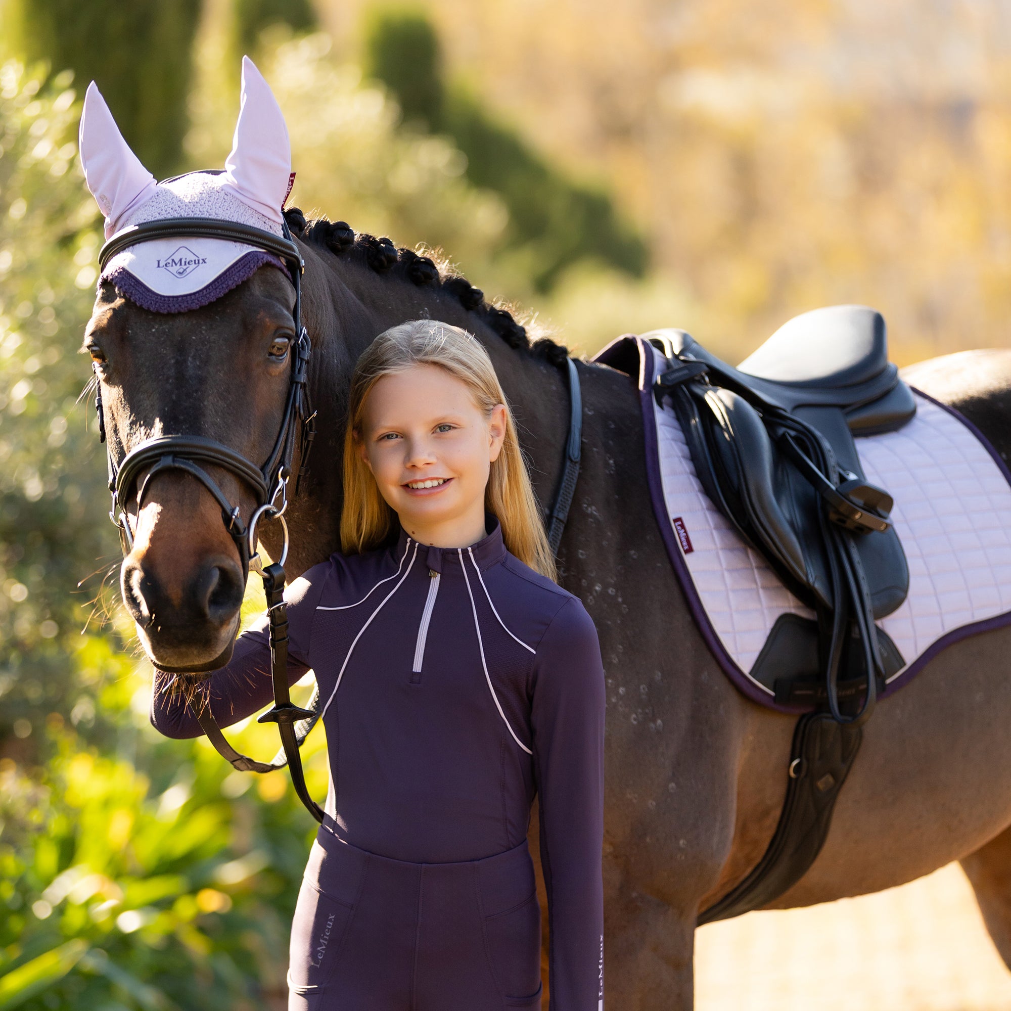 LeMieux Young Rider Mia Mesh Base Layer Juniper - Juniper