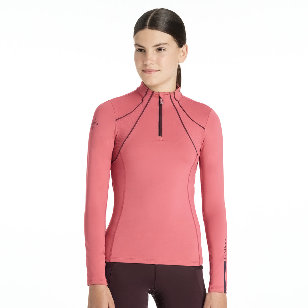 LeMieux Young Rider Mia Mesh Base Layer - Cranberry
