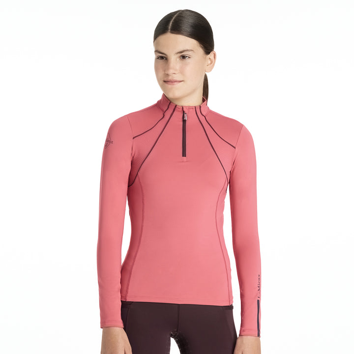 LeMieux Young Rider Mia Mesh Base Layer - Cranberry