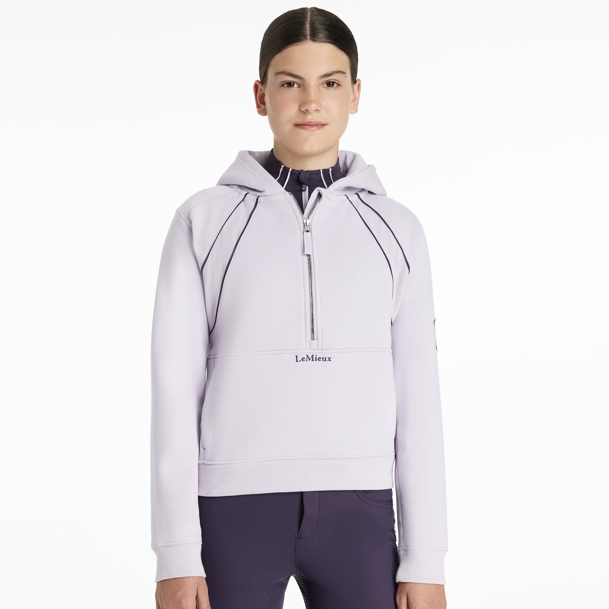 LeMieux Young Rider Hettie Half Zip Hoodie Lilac - Lilac | Millbry
