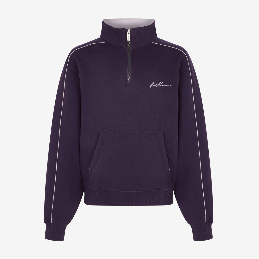 LeMieux Young Rider Kate Quarter Zip Sweater - Juniper/Lilac