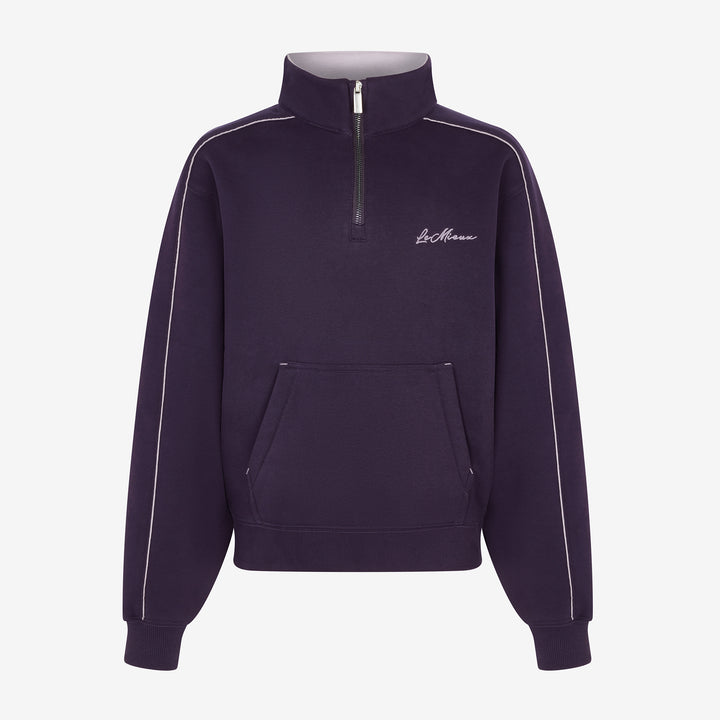 LeMieux Young Rider Kate Quarter Zip Sweater - Juniper/Lilac