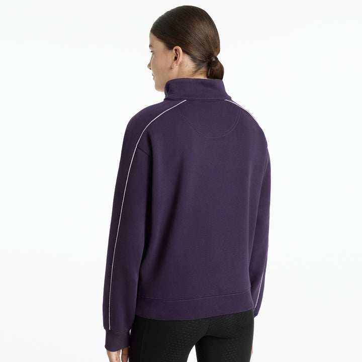 LeMieux Young Rider Kate Quarter Zip Sweater - Juniper/Lilac