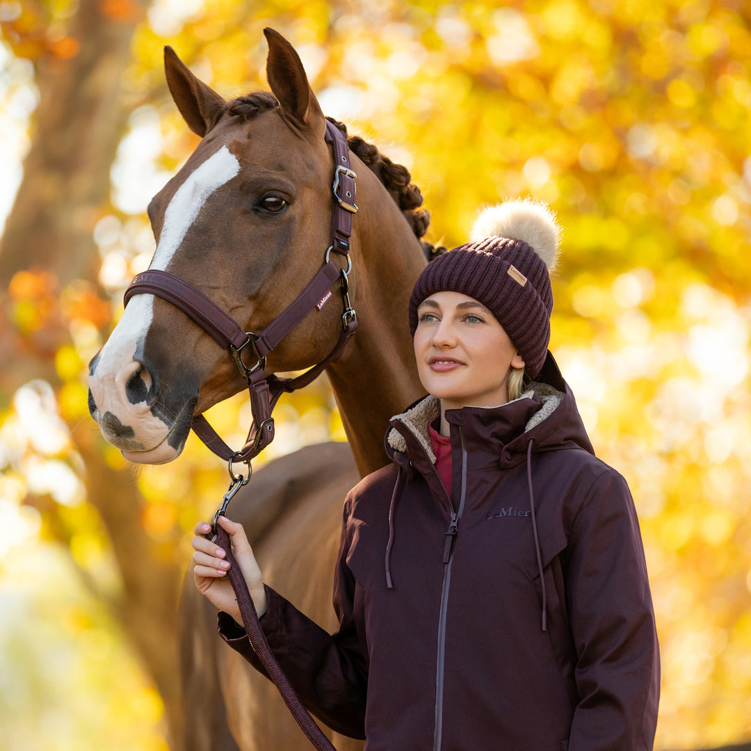 LeMieux Ladies Clara Rib Beanie Damson