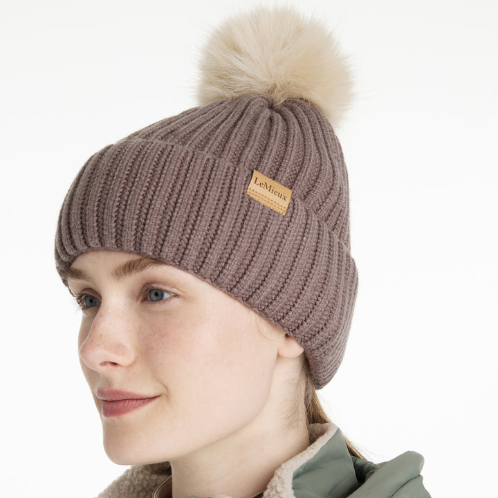 LeMieux Ladies Clara Rib Beanie Walnut