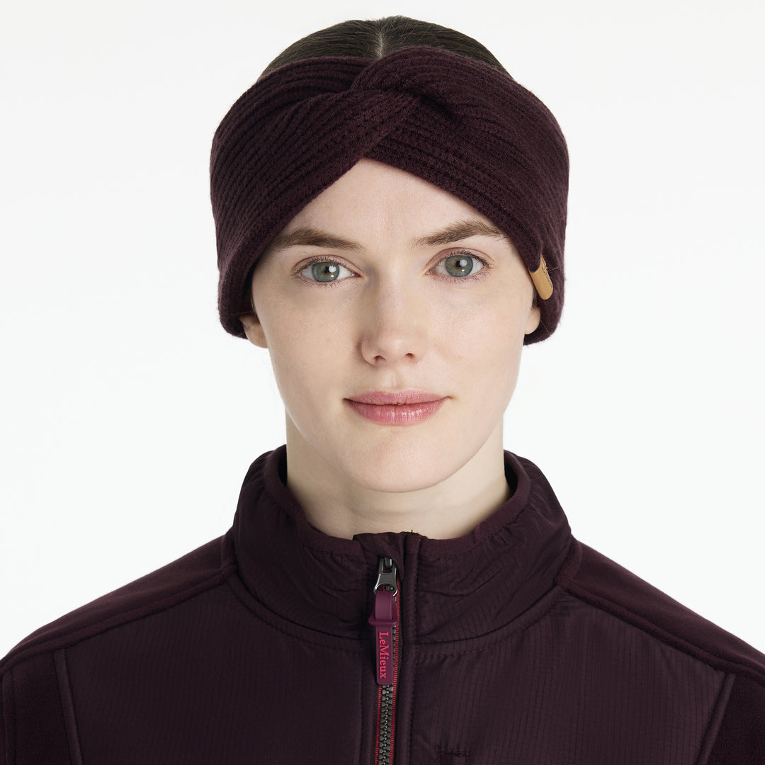 LeMieux Ladies Clara Rib Knot Headband Damson