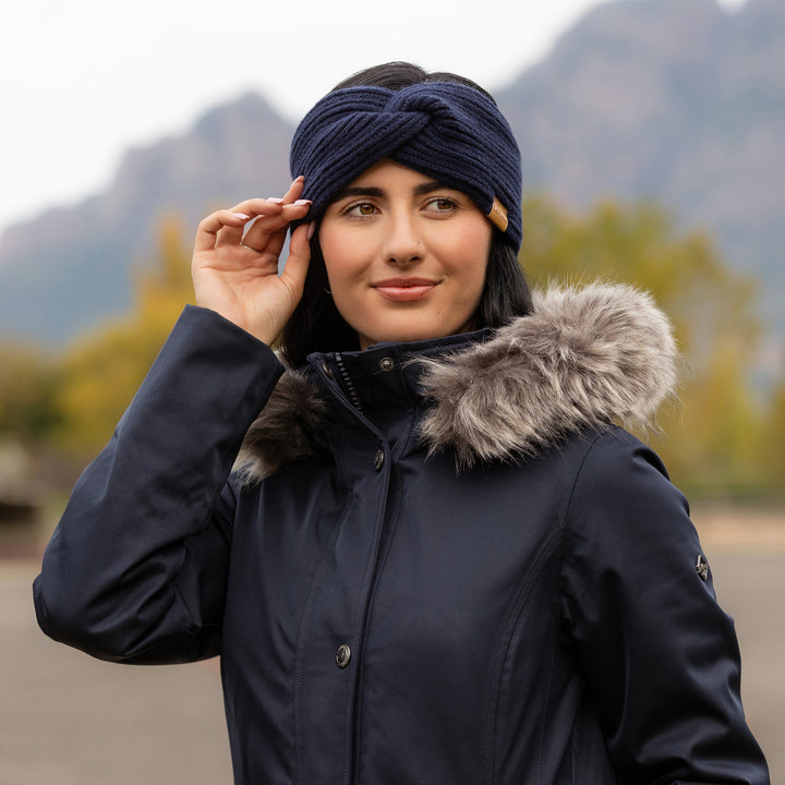 LeMieux Ladies Clara Rib Knot Headband Navy