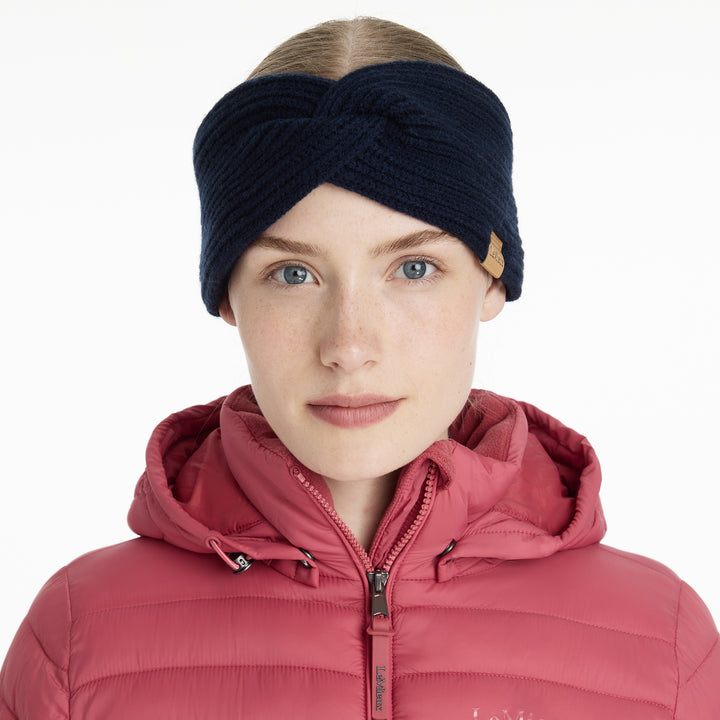LeMieux Ladies Clara Rib Knot Headband Navy