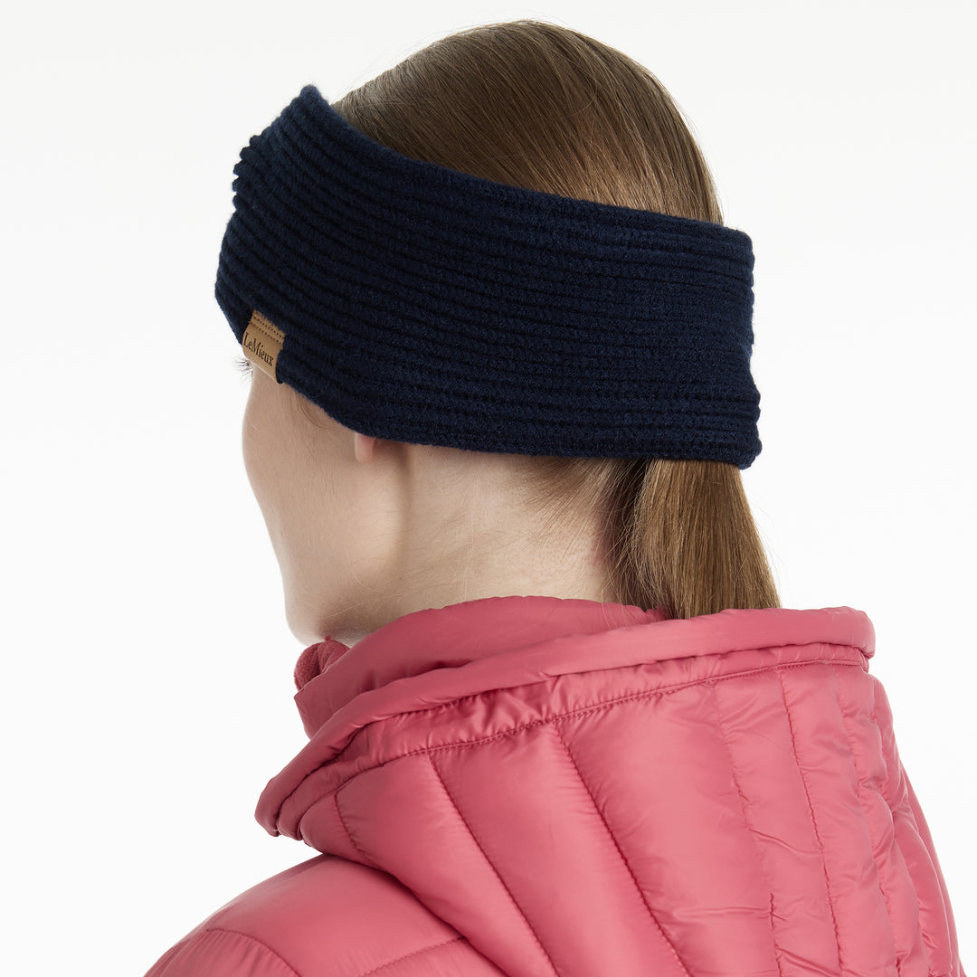 LeMieux Ladies Clara Rib Knot Headband Navy