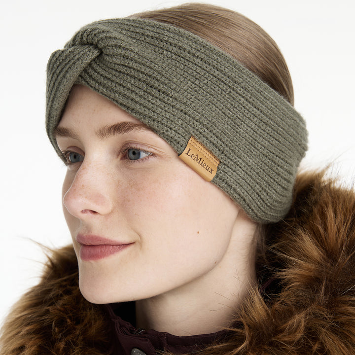 LeMieux Ladies Clara Rib Knot Headband Rosemary